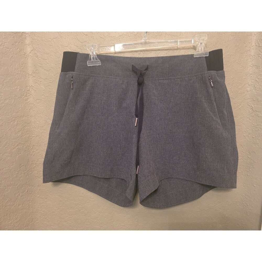 Calia Gray Black Pull on Lightweight Performance Shorts M EUC Zip Pockets